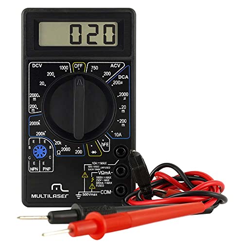 Multimetro Digital Corrente Ac/dc Tensao 200m~1000v Bateria 9v Multilaser - AU325