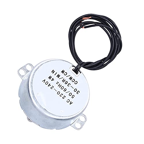 Mini moteurs électriques, moteur synchrone 220-240 V CW/CCW 4 W 30-36R/min 2 pièces pour appareils ménagers, appareils rotatifs, souffleur à air chaud ou plateau de four à micro-ondes