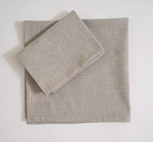 Dinner Cloth Napkins | 20X20 |100% Cotton| Stone Wash Fabric | Rustic Look|Classic | Prewashed | Premium Quality Mitered Corners | Good Absorbency (Light Grey, Set Of 6) #TOP3