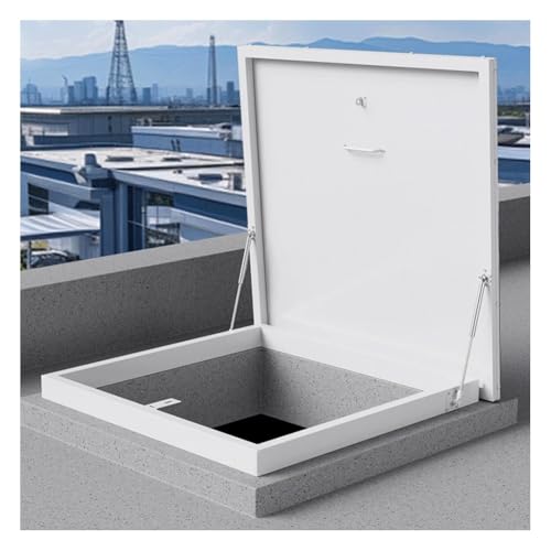 Generisch Dachlukenfenster, manuelle Dachfenstertür, Wartungsluken-Dachabdeckung, Dachbodenfenster für den Haushalt, Sicherheitstür aus Aluminiumlegierung (75 x 75 cm)
