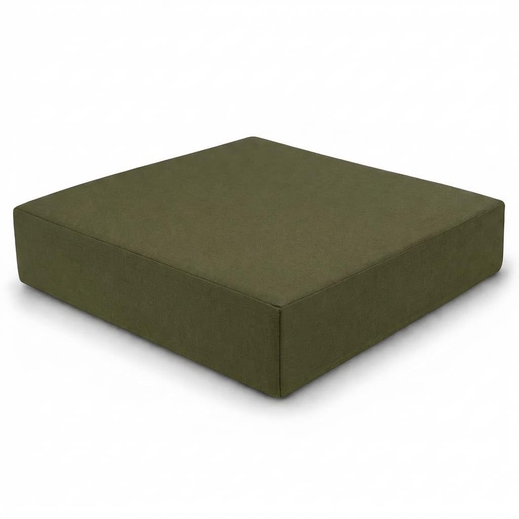 DREAMLAYER 1, 2 & 3 Seater Replacement Rattan Cushion Pads – Fits California Style Outdoor Furniture, Water Resistant Patio Sofa Cushions for Garden & Conservatory (Olive Green, 50x50x10cm)