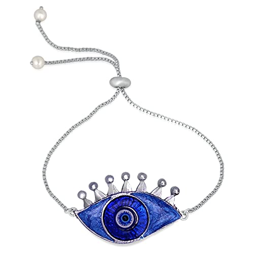 Image of Mahi Meenakari work Evil Eye Adjustable Bracelet for Girls (PABR1100467PR)