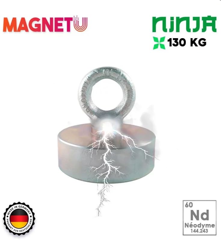 Imán de neodimio – Dimensiones: 6,3 cm – Sujeción: 130 kg