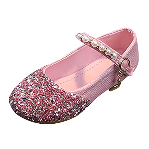 Girls Sandals Fashion Summer Children Sandals Girls Casual Shoes Low Heel Buckle Shiny Pearl Girl Slippers Size