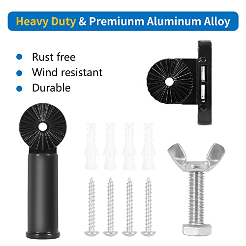 Bmftrri Flag Pole Holder Flagpole Bracket, Multi-Position Mounting Bracket With Hardwares, Aluminum Flagpole Bracket And Strong, Rust-Free Holder For Flagpoles #TOP4