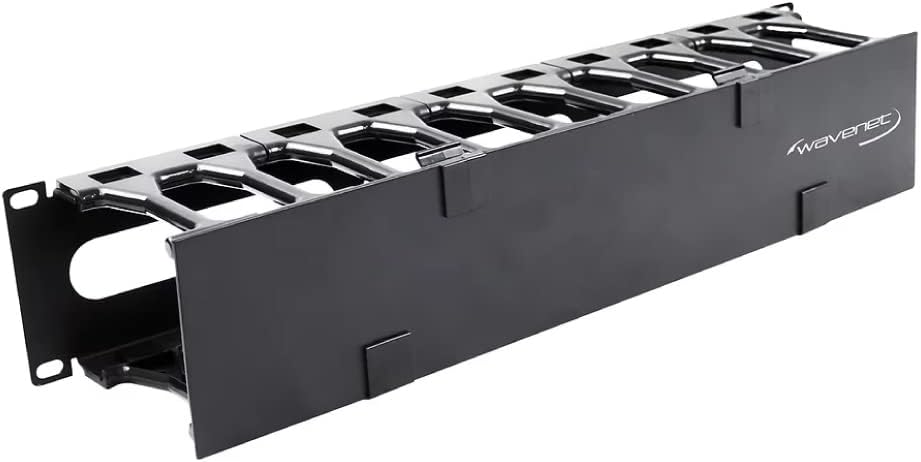 3053-N 19 in. Metal 2U Single Sided Horizontal Cable Manager Black