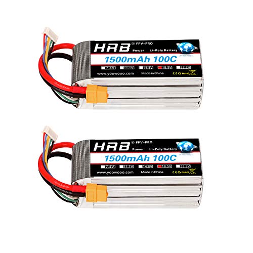 Batterie Lipo 5S 18,5V HRB de qualité supérieure 100C 1500mAh XT60 pour voiture et bateau RC