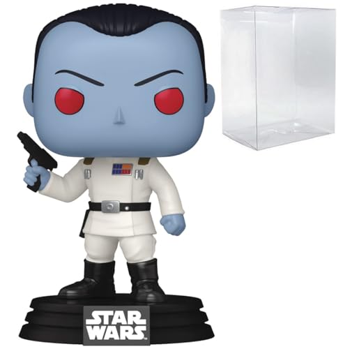 POP Star Wars: Ahsoka - Grand Admiral Thrawn Funko Vinyl Figure (Bundled with Compatible Box Protector Case), Multicolor, 3.75 inches