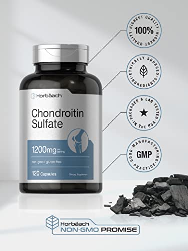 Chondroitin Sulfate 1200Mg | 120 Capsules | Non-Gmo & Gluten Free Supplement | By Horbaach #TOP4