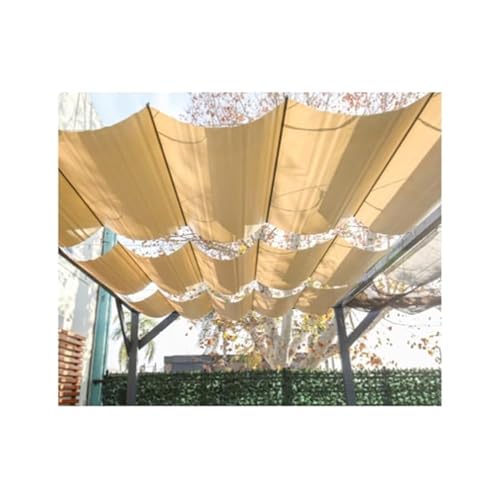 Voile d'ombrage rétractable contre la chaleur de terrasse 5m - 2