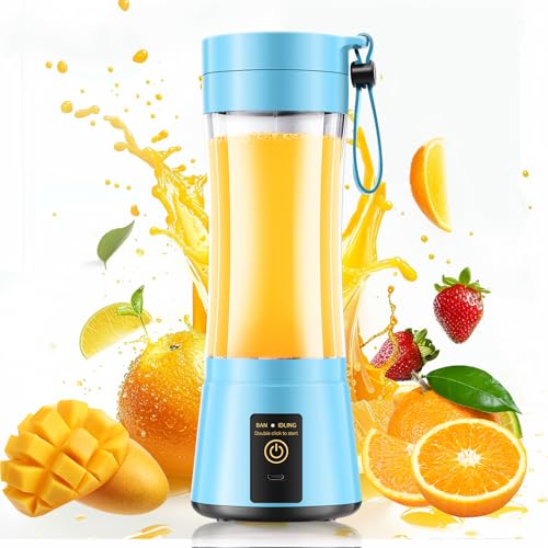 Image of Portable Blender for Smoothies & Shakes - Personal Blender with 12Oz Traveling Cup, BAP Free, 6 Stainless Steel Blades, Freshly Squeezed for Office /Picnic /Sports