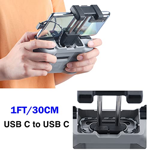 1FT USB C to USB C Remote Controller Cable for IPhone 17/16/15, DJI Mavic 3, Mini 2/3/Mini 4 Pro/5 Pro, Air 2S, Mavic Air 2, DJI RC-N1, RC Pro to Phone/Tablet Cable 90 Degree OTG Data Cord Accessories by DRSEOO - Used condition - Image 6