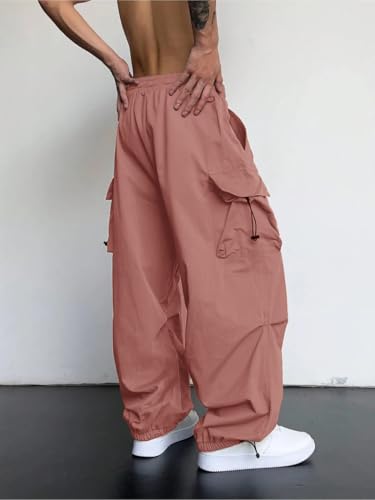 Image of GRECIILOOKS Men's Regular Fit Low Rise Cargos Trousers | Baggy Cargo Pants for Man | Loose Fit | Treck Pent with Multiple Pockets (Available in Plus Size)