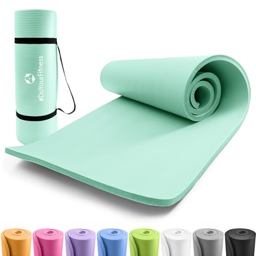 #DoYourFitness tapis de yoga antidérapant | épaisseur de 0,8cm à 2cm | 183cm x 61cm ou XXL 190cm x 100cm | Tapis de gymnastique qui protège les articulations | débutants et avancés | diverses couleurs
