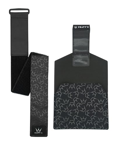 Peaty's HoldFast Trail Tool Wrap - Secure Bike Frame Bag with Zip Pocket, Modular Design Waterproof Bike Storage Bag, No Slip or Rattle, Bicycle Bags for MTB, Road, Gravel & E-Bikes - Black