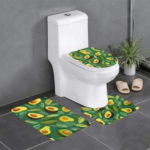 Tapis de salle de bain avocat évitant les glissades devant la coiffeuse - 2