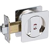 Delaney Hardware 370106 Chrome Contemporary Privacy Square Pocket Lock Polished