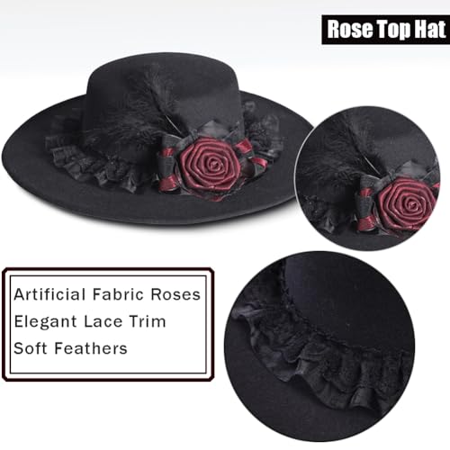 Éventail dentelle noire résistant et chapeau rose de cérémonie