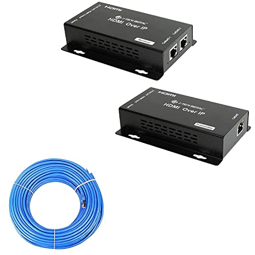 J-Tech Digital Hdmi Extender Over Cat 5E/Cat6 Cable Daisy Chain Cascade To Multiple Receivers With 150Ft Cat 6 Ethernet Cable #TOP11