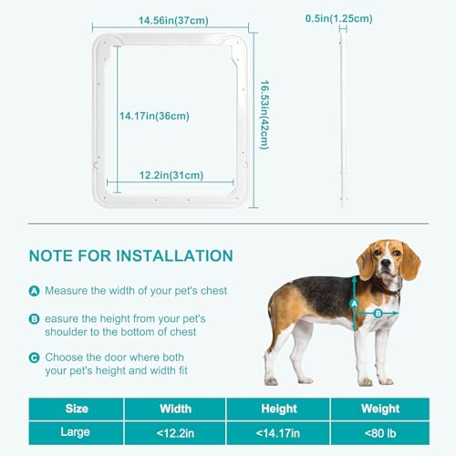 Ownpets Dog Screen Door 12"x14" Fits Large Dogs Up 80 lbs & Small Breeds by Ownpets - Used condition - Image 6