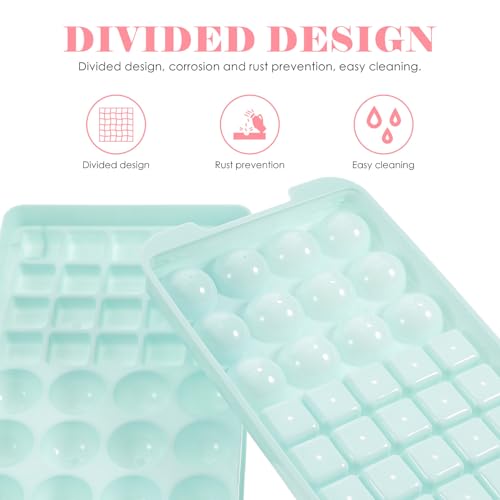 Molde para bolas de hielo Healifty con tapa y caja azul miniatura 6