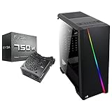 EVGA 750 N1, 750W, 2 Year Warranty, Power Supply 100-N1-0750-L1 & Aerocool Cylon RGB Mid Tower with...