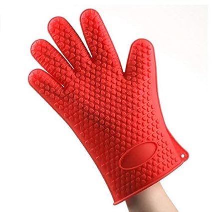 3nh 1 Pc 2*Baking Microwave Oven Cookware Mitts Kitchen Heat Resistant Silicone Hand Glove Bakeware Cooking Silicone BBQ Grill Glove Tool