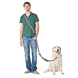 WANFIRE ハンズフリー 犬用リード クロスボディ 1.6-2.4m (5.3-7.9Ft) 車用シートベルト&両面反射付き 散歩・ジョギング・ハイキング用, Walking, Jogging,Hiking, Travel etc