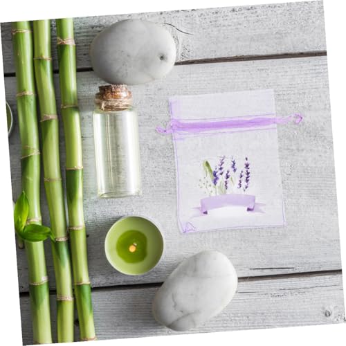 Bolsitas de tul con cordón para joyas lavanda 20 pzas miniatura 4