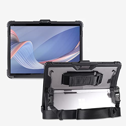 AOAO for 13 Inch Microsoft Surface Pro 12th/11/10/9 Case with Shoulder Strap, Hand Strap, Stylus Pen Holder, Rugged, Shock-Absorbing and Drop-Resistant