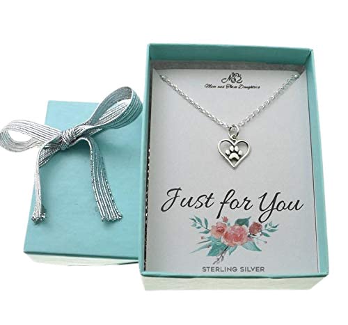 Amazon.com: Paw Print Necklace on a 16 