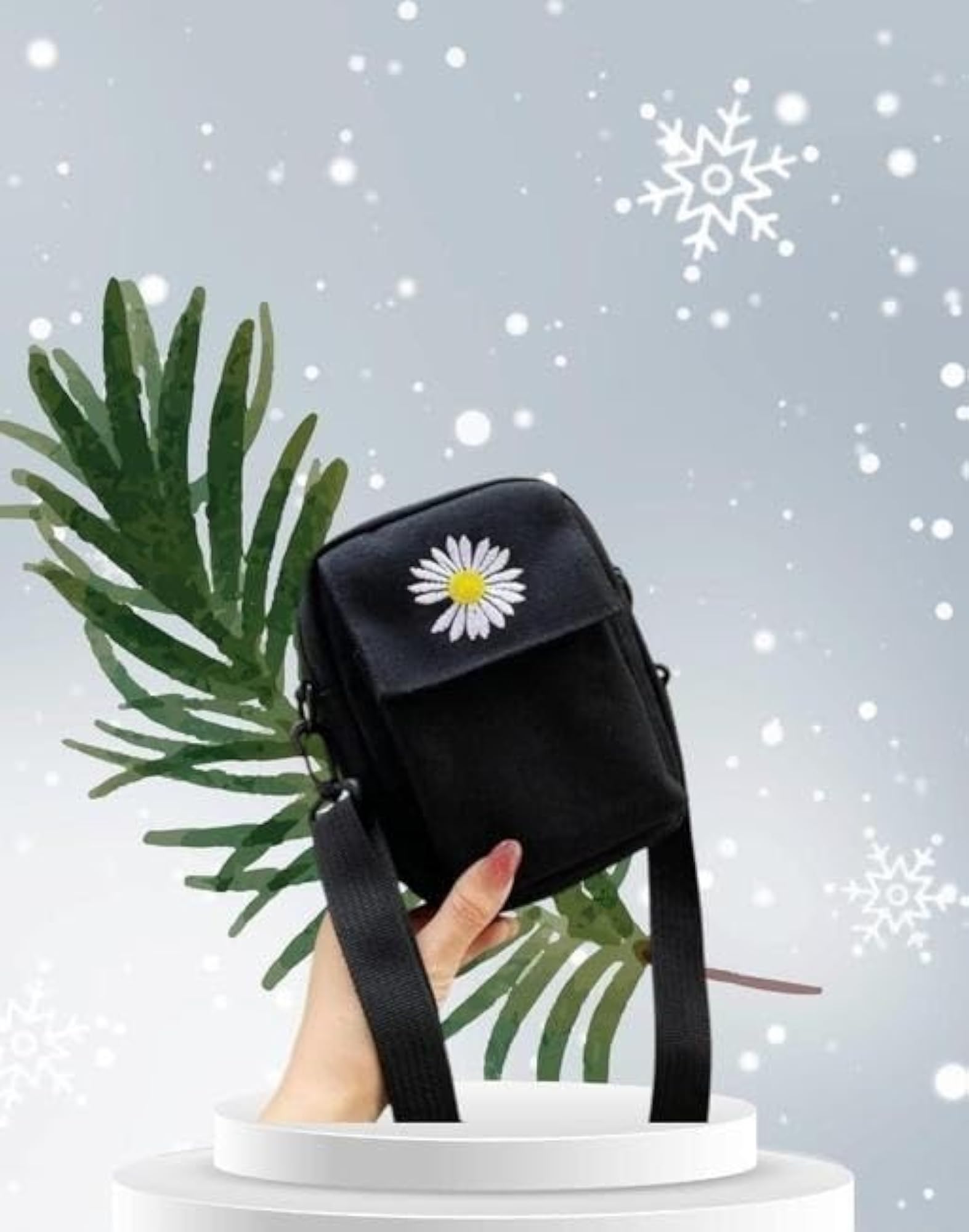 Stylish Handmade Canvas Sling Bag, Compact Crossbody Bag