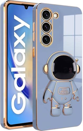 Image of Silicone For Samsung Galaxy Case Cute 3D Astronaut Stand Design Camera Protection Shockproof Soft Back Cover (For Samsung Galaxy A15 5G,Blue)