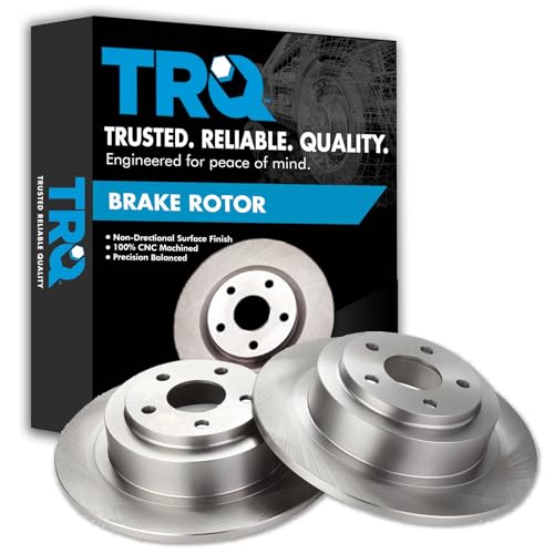 TRQ Rear Brake Rotors Set Solid Compatible with 2003-2006 Subaru Baja 2000-2004 Legacy Outback by TRQ - Used condition - US$18.79