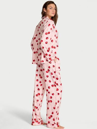 Image of Victoria's Secret Satin Pajama Set, Long Sleeve Button Down Shirt & Pants, Sleepwear for Women (XS-XXL)
