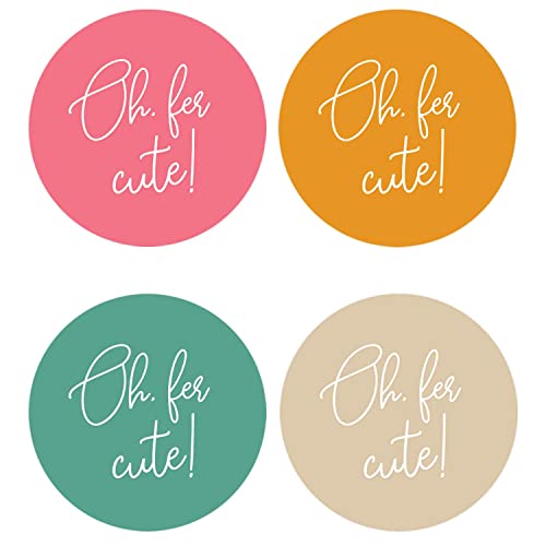 Oh Fer Cute Shipping Labels / 4 Colorful Oh For Cute Designs / 500 Small Business Stickers / 1.5" Business Packaging Tags/Made In The Usa #TOP1