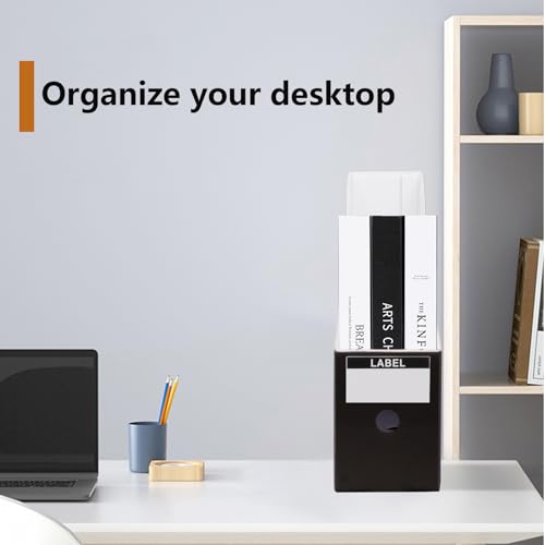 24 Stück Stehsammler Pappe Schwarz A4, 26 x 9 x 27 cm Zeitschriftensammler Set für Büro, Pappier Schreibtisch Organizer für Datei Ordner Schreibwaren Bürobedarf