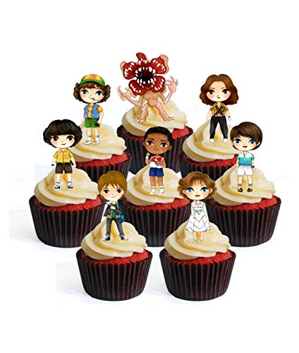 Strange Kids Theme #1 Edible Cupcake Toppers - Stand Up Wafer Cake Decorations (Pack of 30)