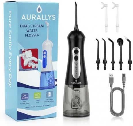Cordless Oral Irrigator, IPX7 Waterproof, Includes 7 Nozzles, 200...