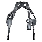 Uncle Mike's Off-Duty and Concealment Kodra Nylon Cross Harness Horizontal Shoulder Holster (Size 16, Black)
