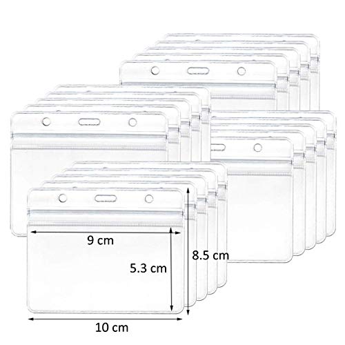 20 porta badge, in plastica trasparente