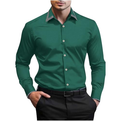 Dress Shirts for Mens Fashion Lightweight Long Sleeve Button Down Business Work Blouses Summer Casual Shirt Tops