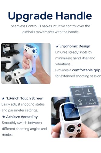 FeiyuTech Estabilizador SCORP Mini 2 Gimbal com rastreador AI, estabilizador gimbal de 3 eixos tudo