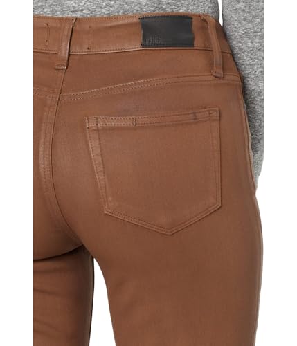 PAIGE Women's Leenah High Rise Wide Leg Transced Denim Cognac Luxe Coating3