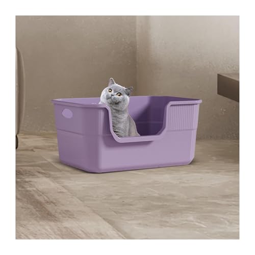 Litière pour chat ouverte jaune bac à litière en U de 71 cm