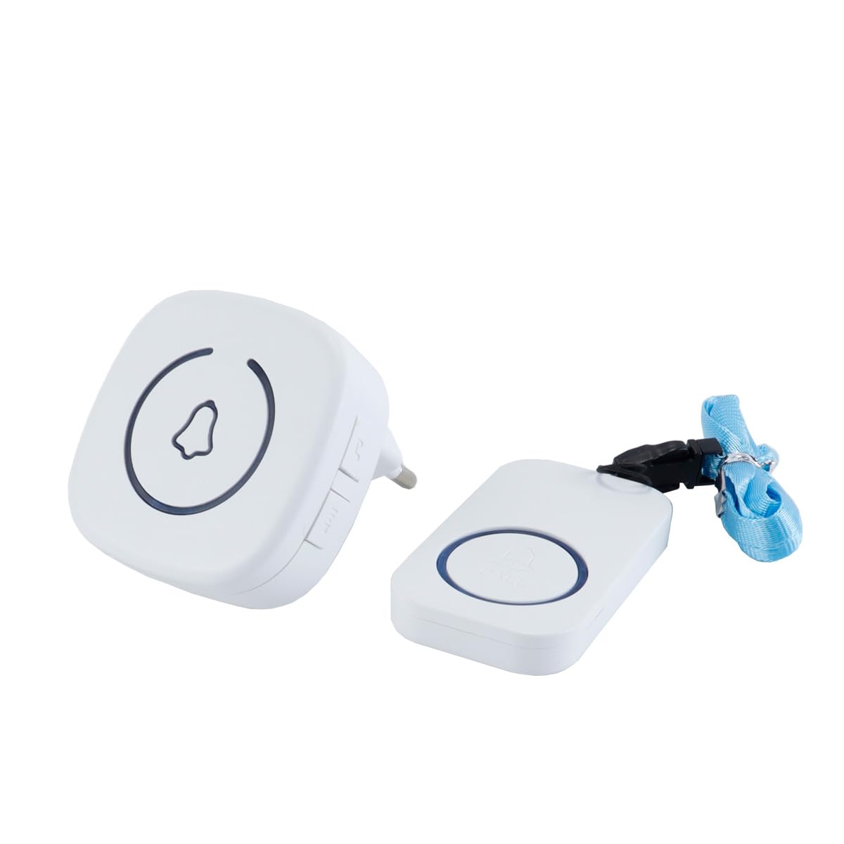 WANGCL Botón de llamada de emergencia SOS para personas mayores: 1 transmisor + 1 receptor con vibración, luz y tono de llamada