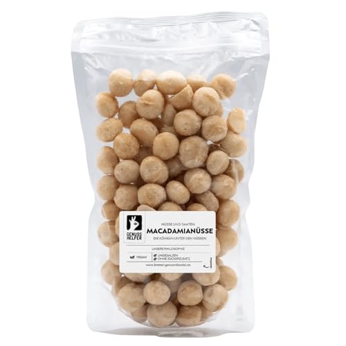 Bremer Gewürzhandel Macadamianüsse, ganz, ungesalzen, Macadamia Nusskerne, 500g
