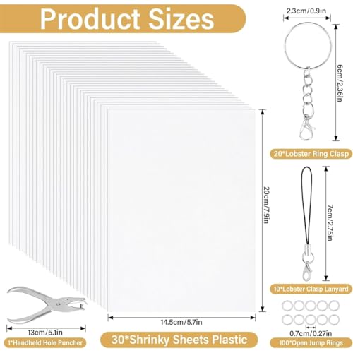 Plástico Retráctil con perforadora de 20x14cm para transformar dibujos en accesorios 7