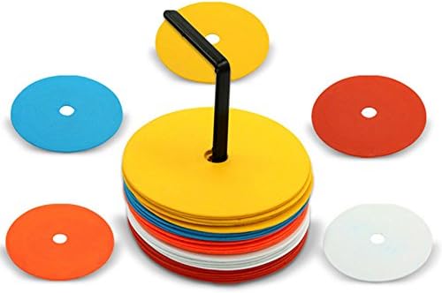 GUGULUZA Field Flat Marker Discs for Soccer Football Basketball Training Aids 10pack