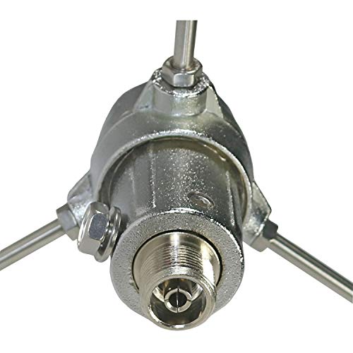 Tram 1477 Pre-Tuned 144MHz–148MHz VHF/430MHz–460MHz UHF Amateur Dual-Band Base Antenna (White Fiberglass)